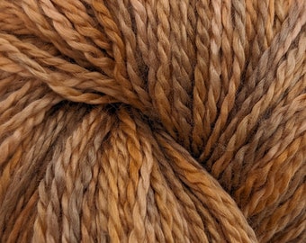 Pumpkin Pie Spice Seaside Fingering Yarn - Merino Seacell Silk - 100 grams - 480 yards