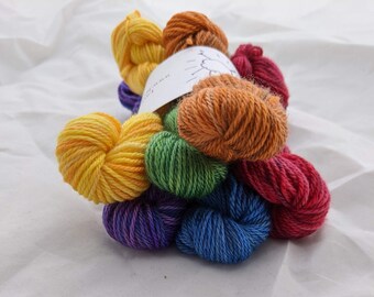 Rainbow Merino / Cashmere / Nylon (MCN) Mini Sock Yarn Set - 6 x 50 yards