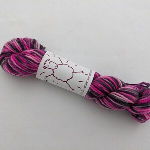 Pink Dalmatian Mini Yarn Skeins 50 yards American SW Sock