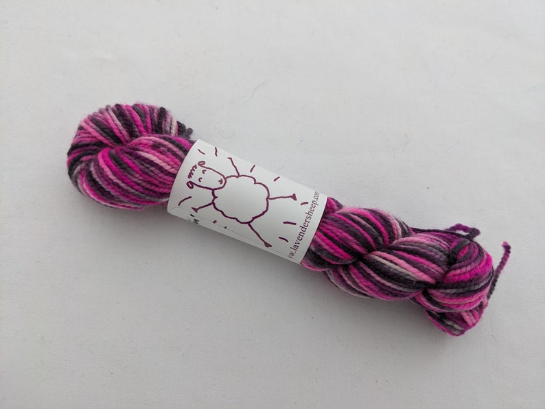 Pink Dalmatian Mini Yarn Skeins 50 yards American SW Sock