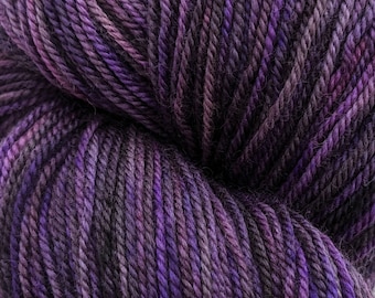 Purple Blackberry Yakkity Yak Fingering Sock Yarn - 100 grams