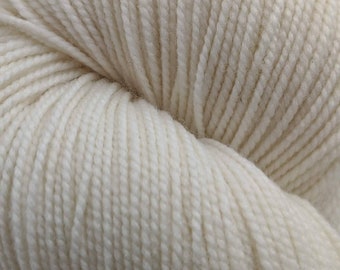 Natural American Superwash Merino Wool Sock Yarn - 4oz (114 grams)