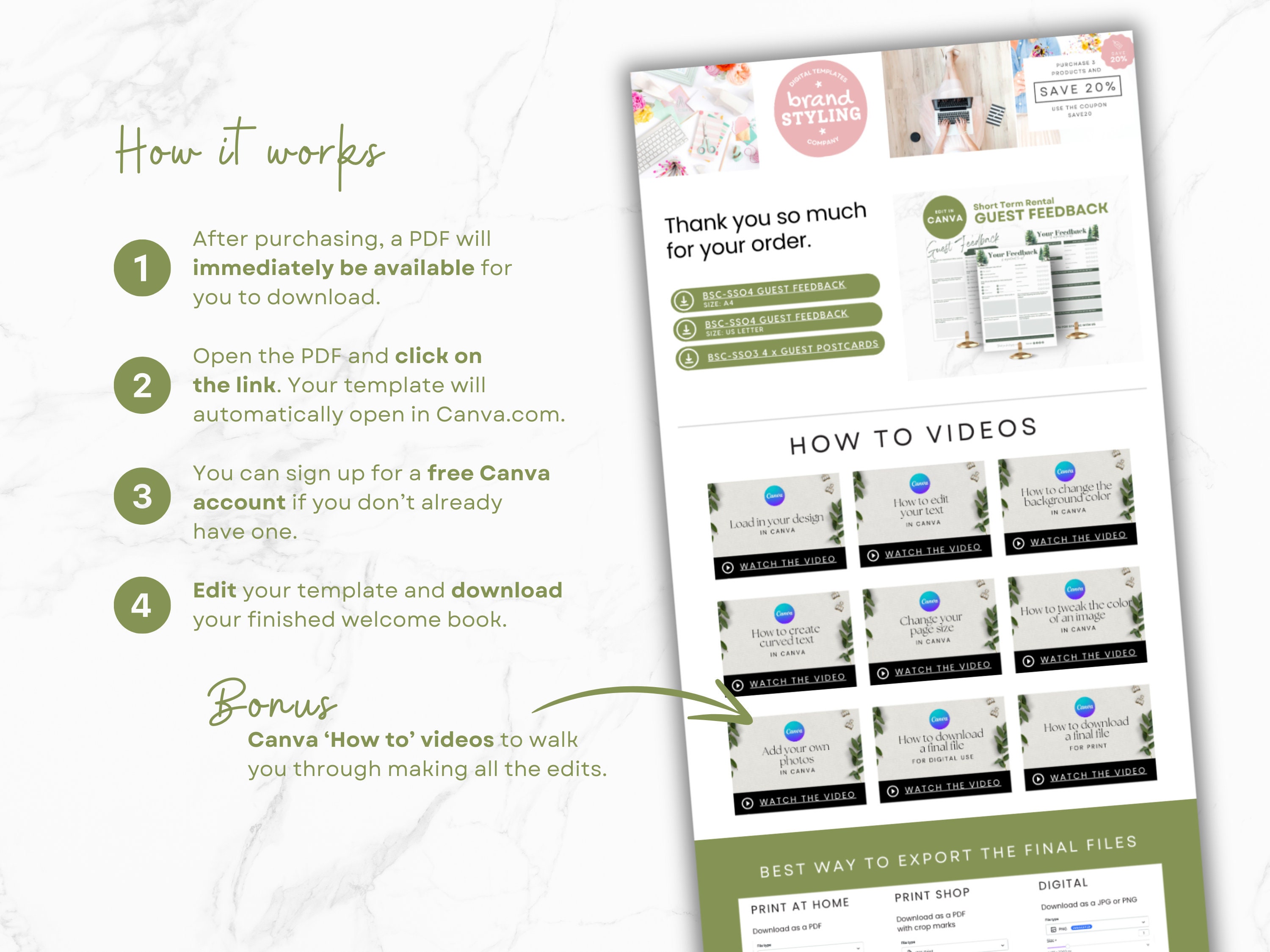 Airbnb Guest Feedback Form: Forest Cabin Canva Template (editable) - Etsy