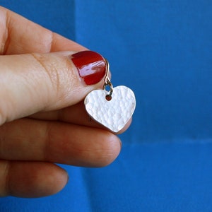 Hammered Heart Earrings image 2