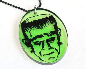 Frankenstein Necklace - Glow in the Dark