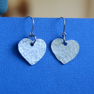 Hammered Heart Earrings image 3