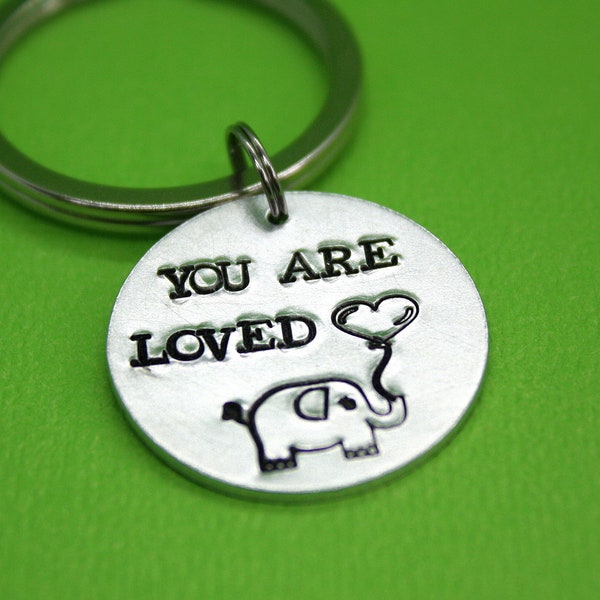 You Are Loved Key Chain - Hand Stamped Key Ring