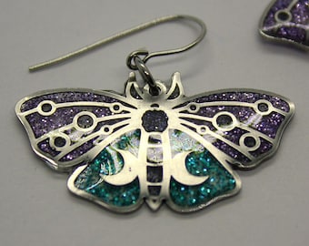 Resin Moth Earrings