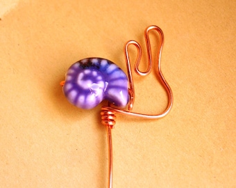 Snail - Plant Pick - Purple