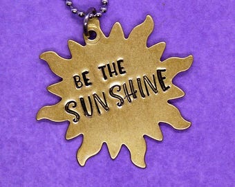 Be The Sunshine Necklace - Brass Jewelry