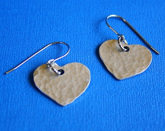Hammered Heart Earrings