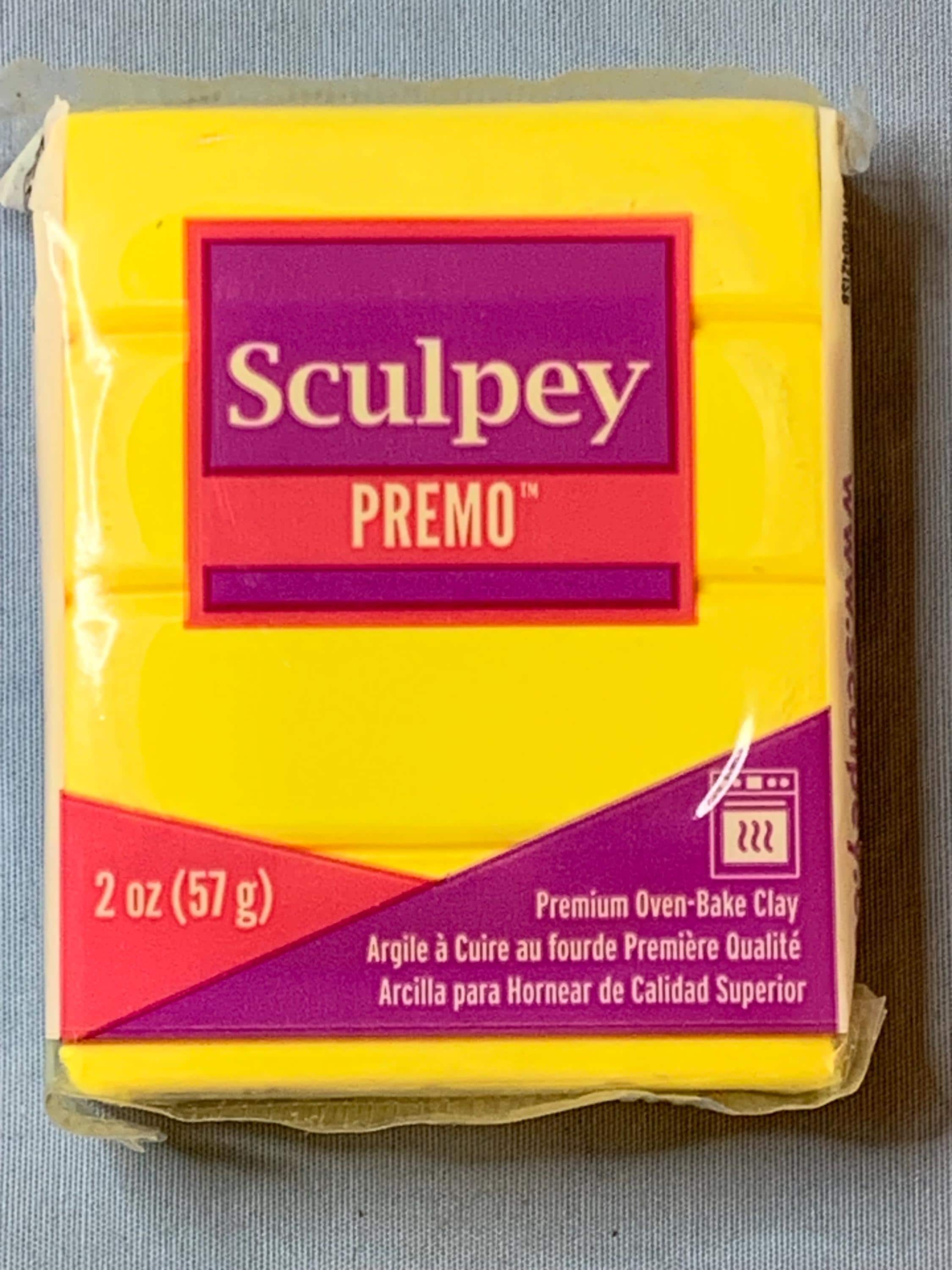 Sculpey Premo Argilla Polimerica 57g – Colore Sunshine Yellow – Pasta Modellabile Cotta In Forno