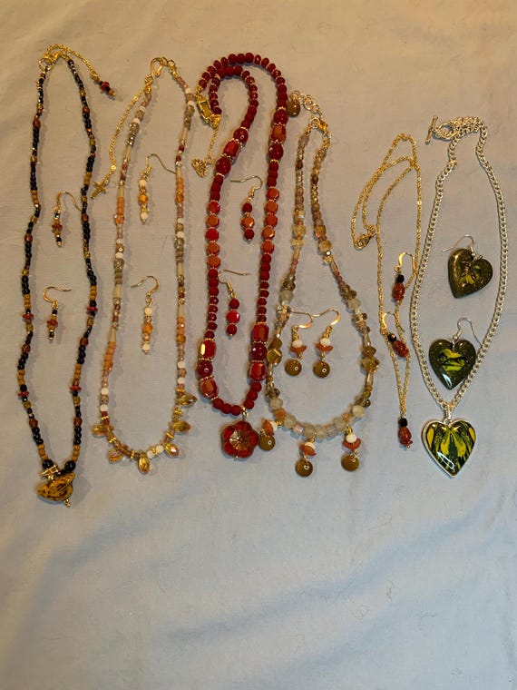 Necklace and Earrings Set by Single Purchase or Lot Israel