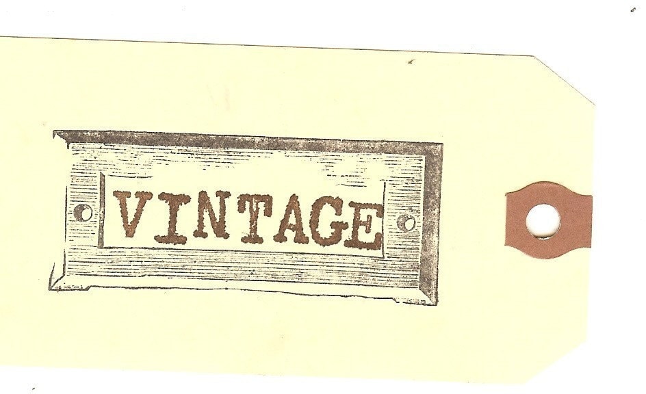 Vintage Look Nameplate Unmounted Rubber Stamp Etsy