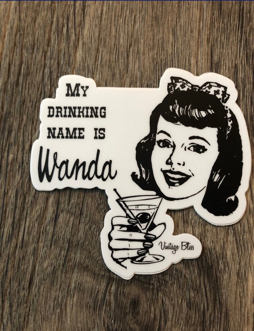 Name Wanda Sticker My Drinking Name is Wanda Die Cut Sticker - Etsy