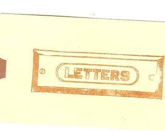 Vintage LETTERS mail sign Unmounted Rubber Stamp
