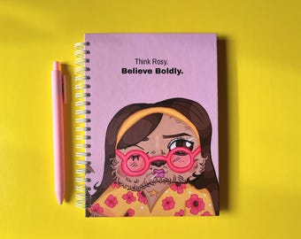 Rosy Self-Care Mini Notebook - Sloth Stationery | Self-Care | Rose colored glasses | Self love