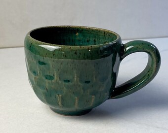 Handmade One of a kind Ceramic Mug with angle cut designs Handmade coffee mug teacup Coffee Mug
