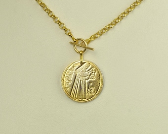 Vatican Coin Necklace 1975 Coin Layer Necklace