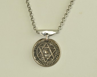 Morocco Coin Necklace Falus Coin - Pentagram Coin Necklace