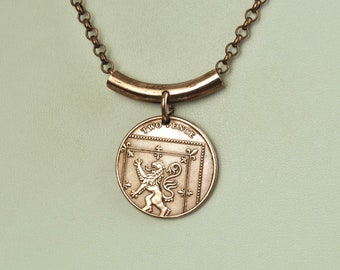 British Coin Necklace 2011 Two Pence - Copper Coin Necklace