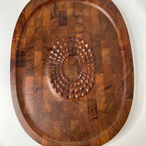 食器 DENMARK DIGSMED DESIGN Digsmed Denmark. Teak Serving Tray. Danish Design Lazy Susan. Teak