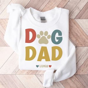 Personalized Dog Dad Shirt With Dog Names, Dog Dad Custom Gift, Dog Owner Tee, Gift for Dad, Cute New Dog, Best Dog Dad Ever