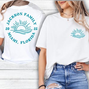 Personalized Family Beach Vacation Shirt, Family Name, Family Matching Shirts, Customized Family Trip T Shirt, Family Beach Trip