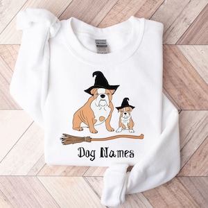 Custom Dog Halloween Sweatshirt, Ghost Dog Tee, Fall T-shirt