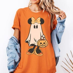 Retro Mickey Minnie Halloween Couple Shirts, Mickey Ghost Shirt, Minnie Ghost Shirt, Spooky Season Shirt, Disney Halloween