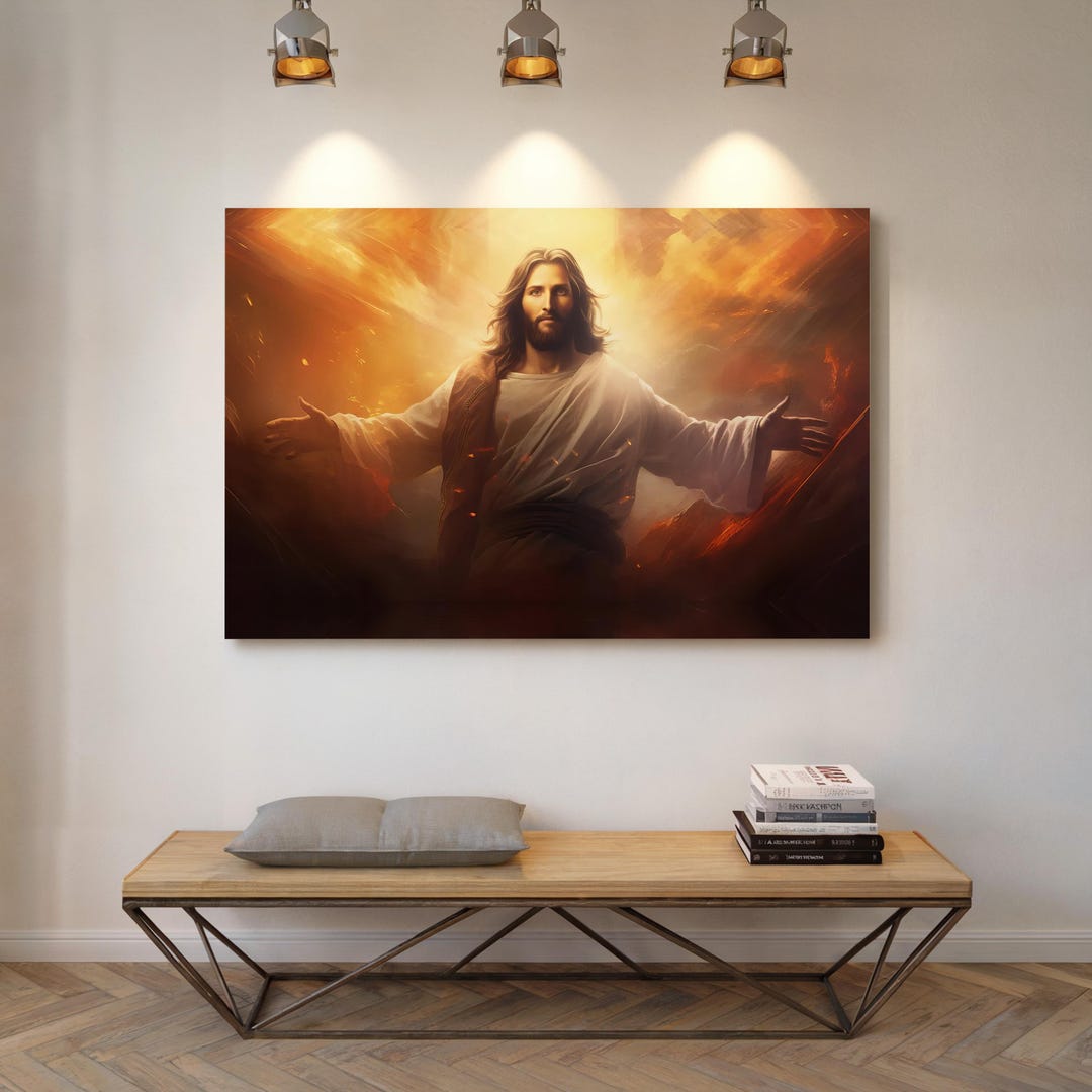 Jesus Christ Canvas Painting – Religious Christian Wall Art - Etsy
