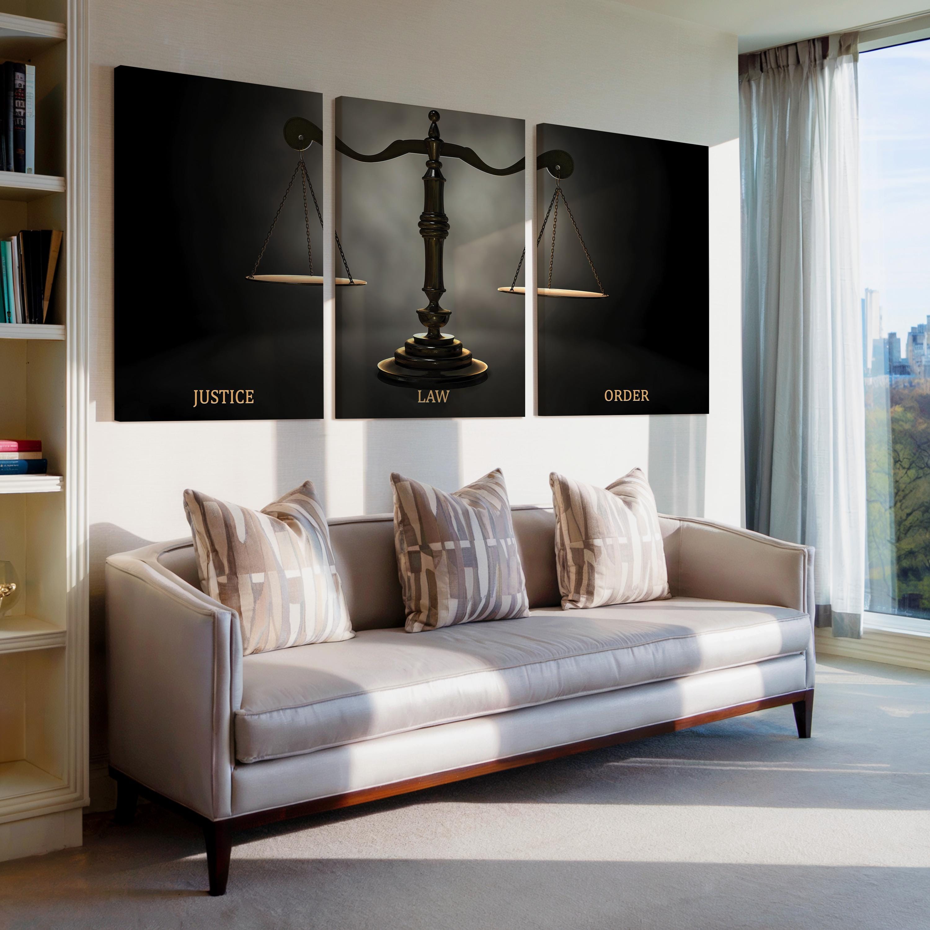 Justice Scales Canvas Art Prints (set of 3) | Lawyer Office Decor - Etsy