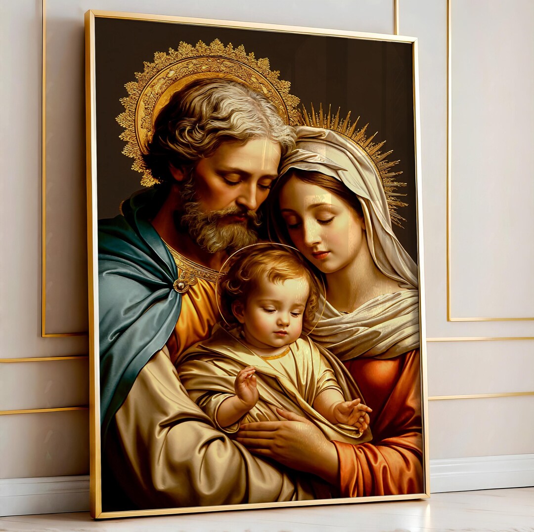 Holy Family Canvas Art | Religious Christian Home Decor - Etsy Australia