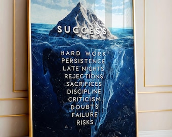 Iceberg of Success Canvas Print | Motivational Office Wall Art