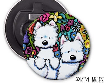 Westie Dog Functional Art Bottle Opener