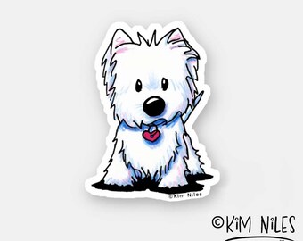 Cute Westie Dog Sticker for Dog lover, Dog Mom, Veterinarian