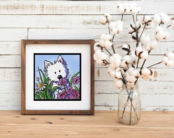 Westie Terrier Dog Art KiniArt PRINT Reproduction