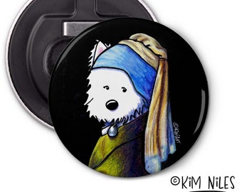 Westie Dog Functional Art Bottle Opener