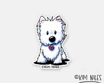 Cute Westie Dog Sticker for Dog lover, Dog Mom, Veterinarian