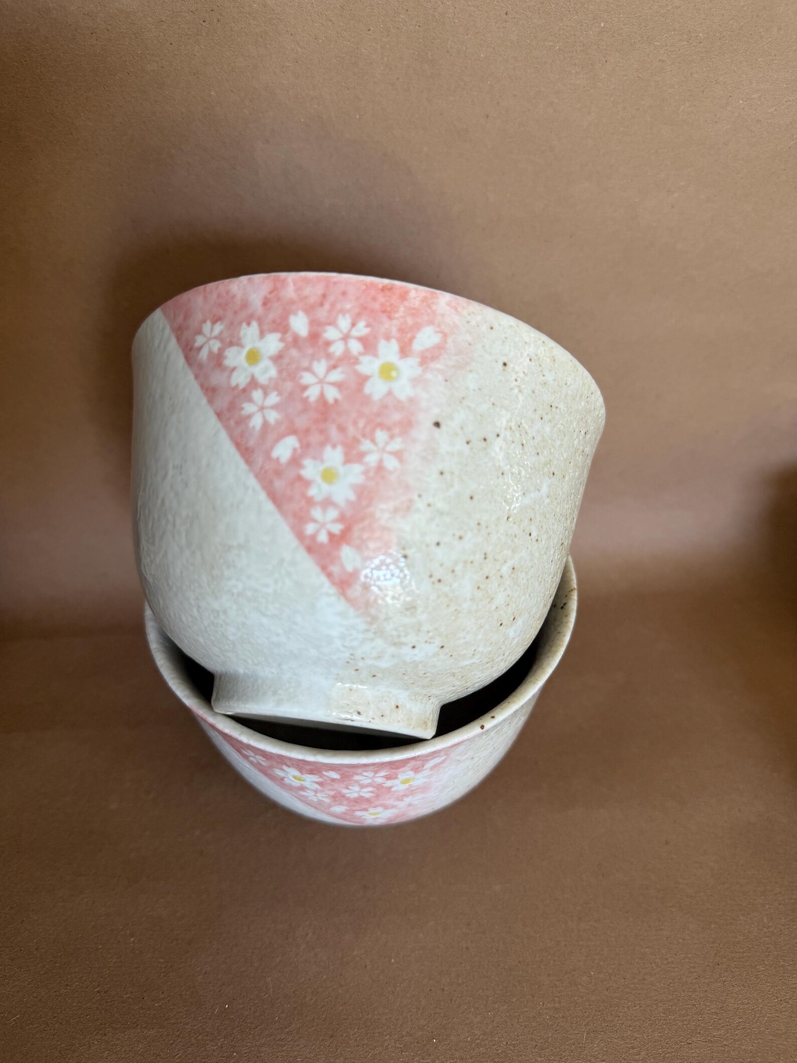 Vintage Japanese Ceramic Rice Bowl Set | Handcrafted Sakura Blossom ...