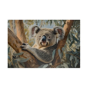 Koala In A Eucalyptus Tree Puzzle (110 252 520 1014 Piece), Koala Lover, Animal Lover Gift, Australian Animal, Unique Puzzle