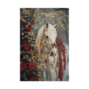 Christmas Horse Puzzle (110, 252, 520, 1014-piece) Horse Lover, Christmas art Puzzle, Adult Puzzle, Family Fun