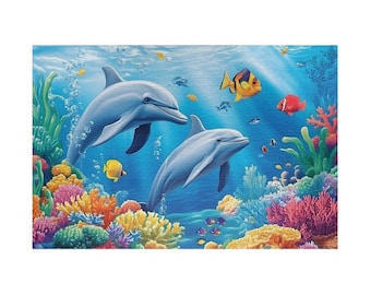 イルカパズル（110、252、520、1014ピース）、動物パズル、海洋動物