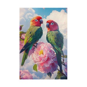 Colorful Parrots Jigsaw Puzzle (110, 250, 520, 1014 Pieces) Bird Lover Gift, Parrot Puzzle, Challenging Puzzle, Unique Wildlife Art