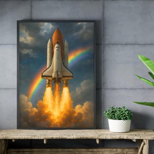 Puzzle z promem kosmicznym: statek kosmiczny NASA, rakieta galaktyczna – opcja 1000 elementów z plakatem