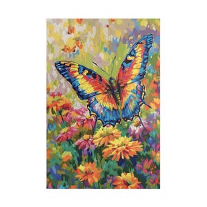 Jigsaw Puzzle, Colorful Butterfly with Flowers, 110 252 520 1014 Pieces, Exquisite Painting, Butterfly Lover, Unique Puzzle