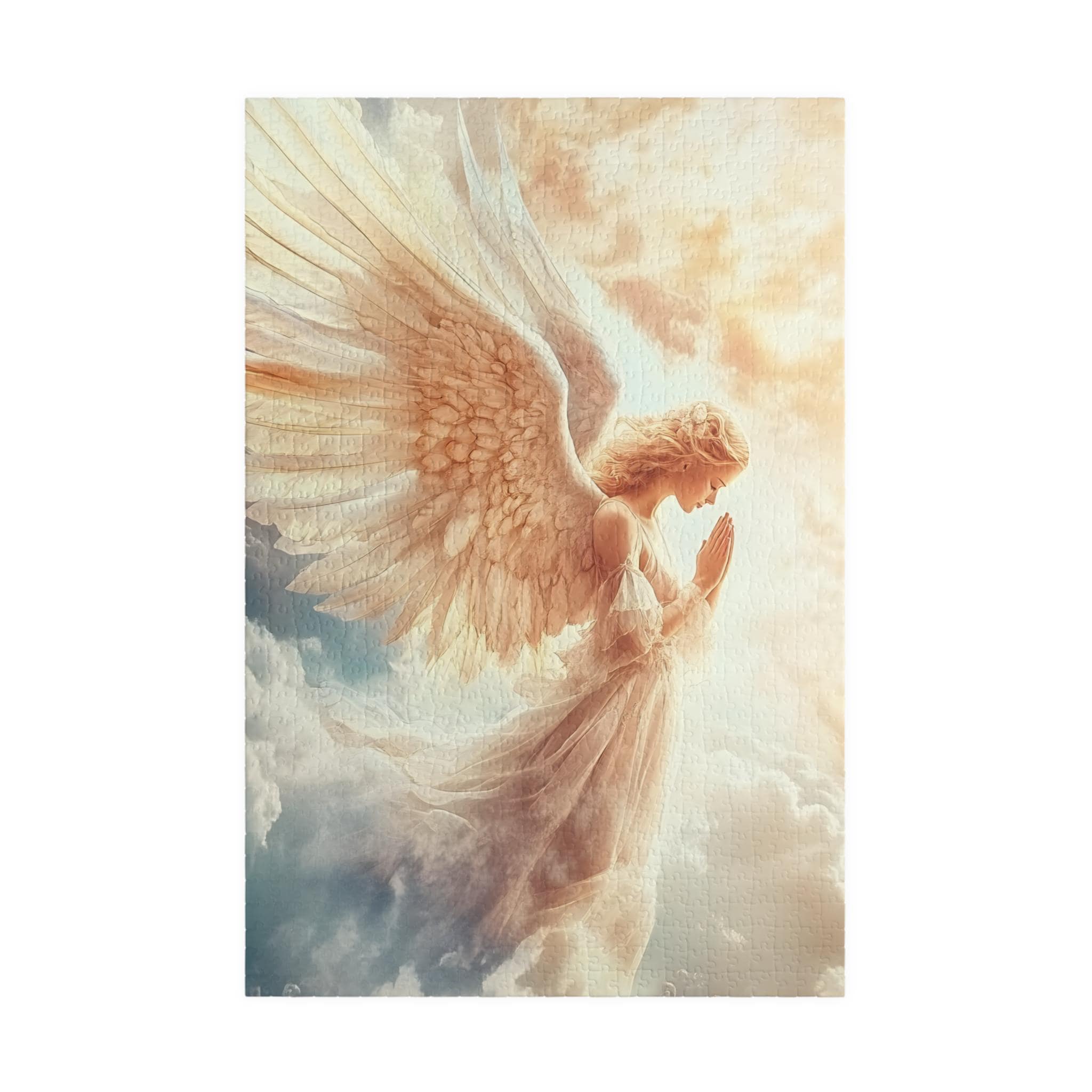 天使の羽のジグソーパズル、宗教芸術ギフト - Etsy 日本