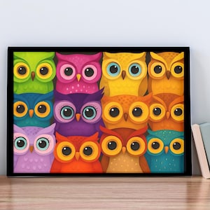 Owls Puzzle, Colorful Cute 110-1014 Piece Jigsaw Game for Adults and Kids, Gift for Animal Lovers, Relaxing Activity, Wildlife Themed Puzzle