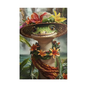 Hawaiian Gecko Puzzle (110, 252, 520, 1014-piece) Lizard puzzle, Hawaii themed animals, Unique puzzle, Adult puzzle, Reptile Puzzle