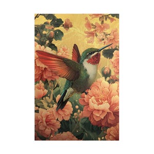 Hummingbird Puzzle (110, 252, 520, 1014-piece) Bird Lover, Unique Puzzle, Adult Puzzle, Family Fun